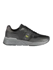 "Blauer Sneakers im Sale | Blauer Kontrast-Sneaker mit Applikationen und Logo online kaufen"|Planet-Deluxe