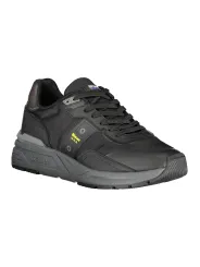 "Blauer Sneakers im Sale | Blauer Kontrast-Sneaker mit Applikationen und Logo online kaufen"|Planet-Deluxe