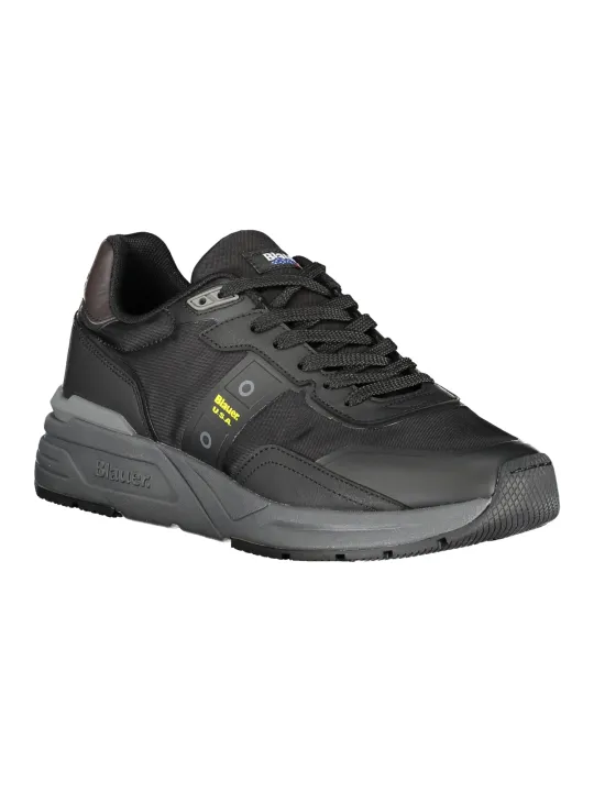 "Blauer Sneakers im Sale | Blauer Kontrast-Sneaker mit Applikationen und Logo online kaufen"|Planet-Deluxe