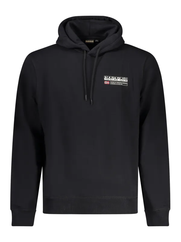 "Napapijri Sweatshirts im Sale | Kapuzen-Sweatshirt Regular Fit Fleece mit Print Logo online kaufen"|Planet-Deluxe
