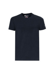 Schwarzes Baumwoll-T-Shirt mit Logo