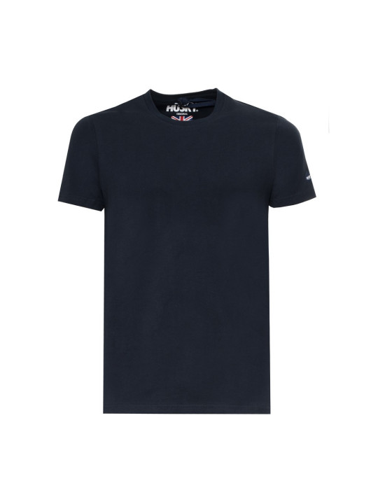 Schwarzes Baumwoll-T-Shirt mit Logo