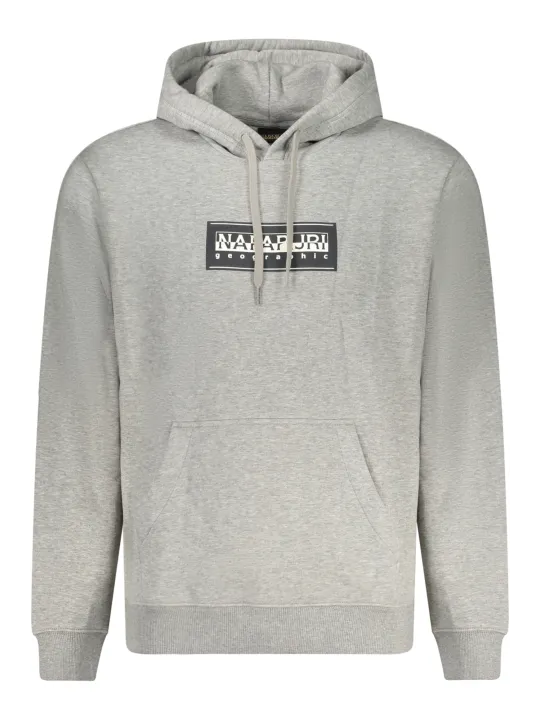 "Napapijri Sweatshirts im Sale | Kapuzenpullover Relaxed Fit mit Tasche und Logo Print online kaufen"|Planet-Deluxe