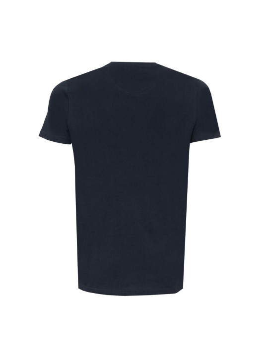 Schwarzes T-Shirt Rückansicht Studioaufnahme