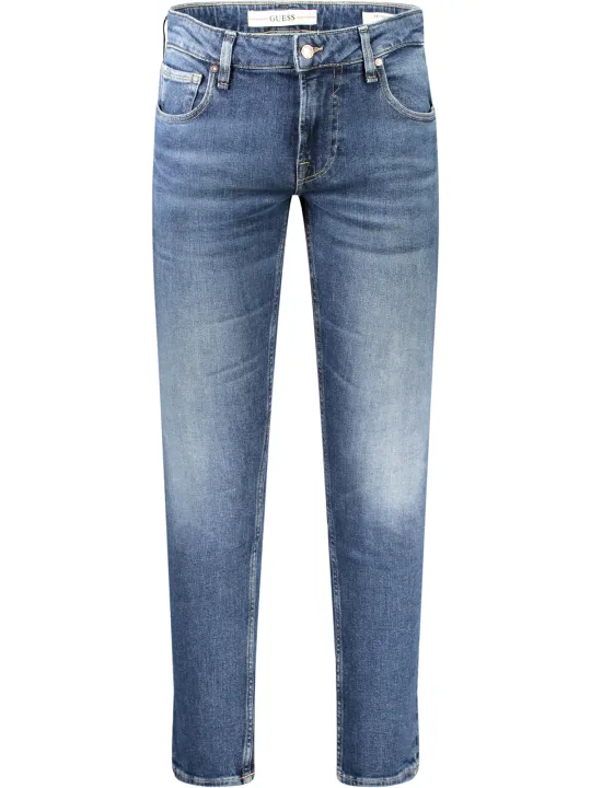 "GUESS JEANS Jeans im Sale | Nachhaltige Röhrenjeans mit Waschung und Logo online kaufen"|Planet-Deluxe
