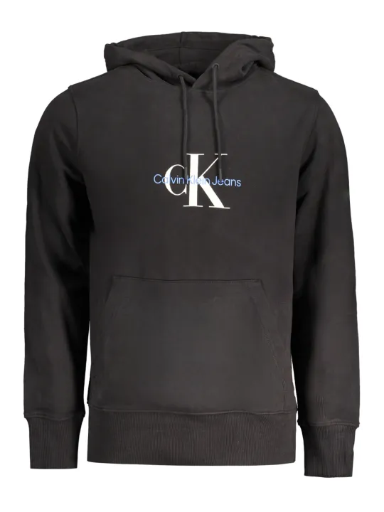 "Calvin Klein Sweatshirts im Sale | Kapuzensweatshirt aus Bio-Baumwolle mit Druck und Tasche online kaufen"|Planet-Deluxe