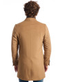 Camel Wollmischung Mantel klassischer Stil