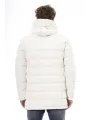 Weißer gesteppter Herren-Puffer-Mantel