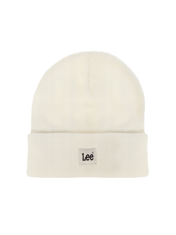 Weiße Lee Strickmütze mit Logo Weiße Lee Strickmütze mit Logo