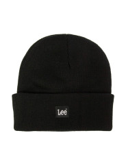 Dunkelgraue Lee Strickmütze mit Logo