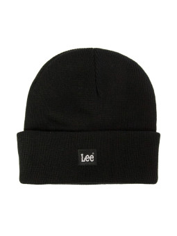 Dunkelgraue Lee Strickmütze mit Logo