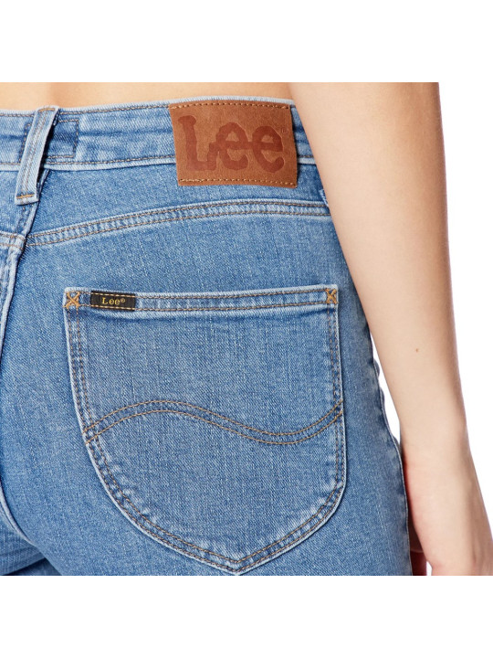 Helle blaue Lee Jeans mit Used-Look
