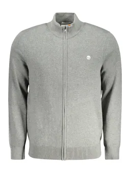 Bio Langarm-Cardigan mit Stickerei & Logo - Pullover
