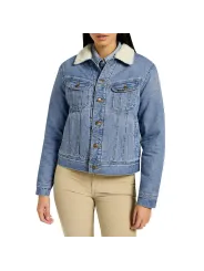 Blaue Lee Denimjacke Fleece