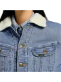 Lee Denimjacke mit Kunstfellkragen