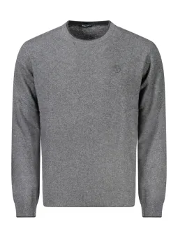 "Kontrast-Rundhalspullover mit Logo-Stickerei – Stilvoll & Modern"