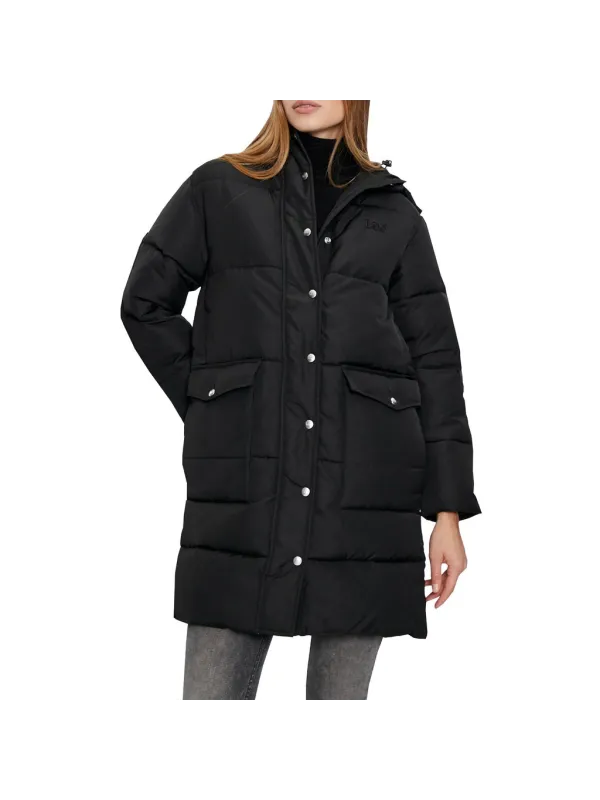 Schwarze Winterjacke mit Kapuze Schwarze Winterjacke mit Kapuze