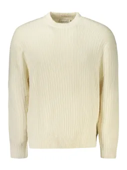 "Bio-Baumwollpullover mit Kontrastdetails & Logo-Stickerei"