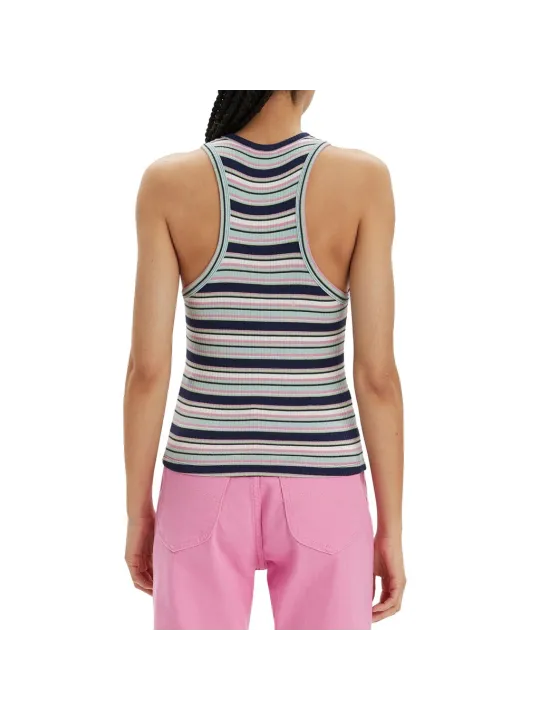Blau gestreiftes Top mit Shorts