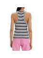 Blau gestreiftes Top mit Shorts