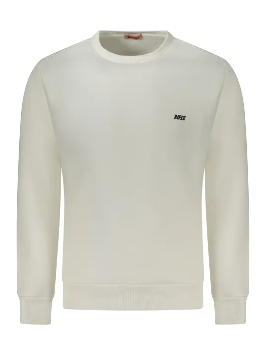 Bio Offwhite Sweatshirt - Stilvolles Logo, Rundhals, Komfort