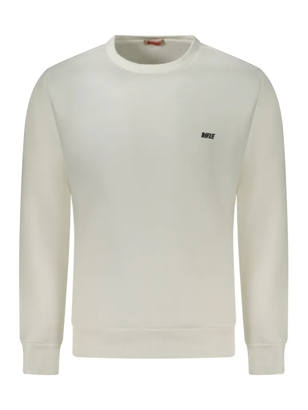 Bio Offwhite Sweatshirt - Stilvolles Logo, Rundhals, Komfort