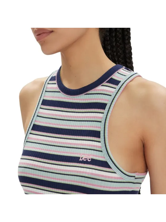 Gestreiftes blaues Lee Tanktop