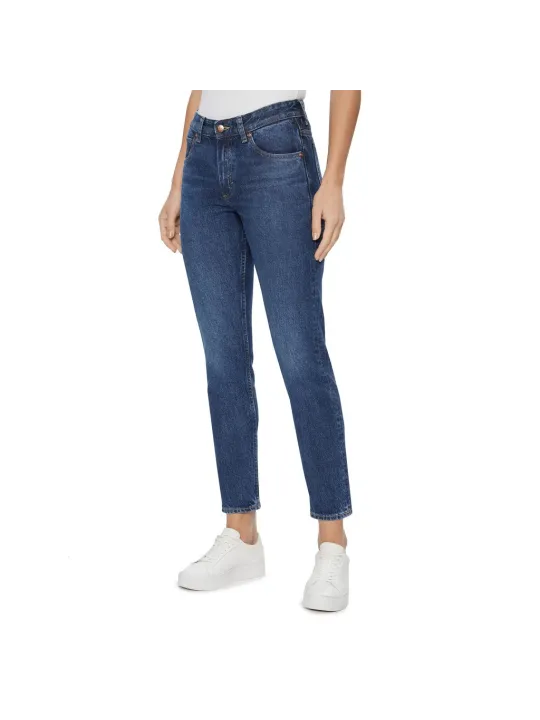 Blaue Jeans mit geradem Bein