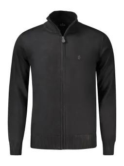 "Langarm Strickjacke mit Reißverschluss & Logo-Stickerei"