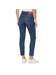 Dunkle blaue Damen Straight Leg Jeans