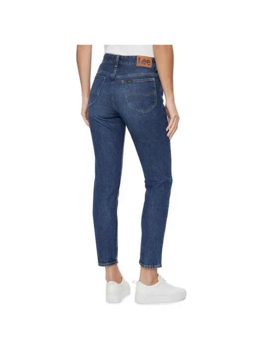Dunkle blaue Damen Straight Leg Jeans