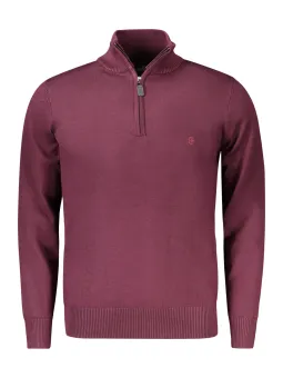 "Stylischer Langarm-Pullover mit Stickerei & Logo-Reißverschluss"