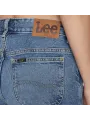 Lee Jeans indigoblaue Waschung Detailaufnahme
