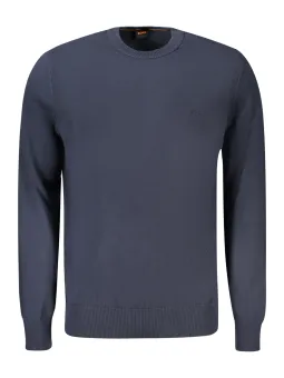 Boss Langarmshirt mit Logo-Stickerei - Rundhals Pullover