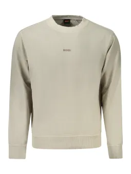 Boss Gebürsteter Logo-Sweatshirt – Rundhals, stilvoll & bequem