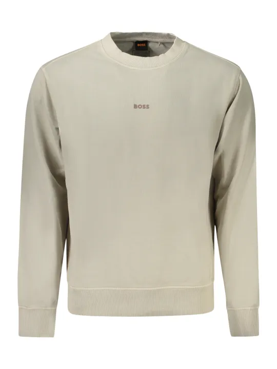 "Boss Sweatshirts im Sale | HUGO BOSS SWEATSHIRT OHNE REISSVERSCHLUSS HERREN BEIGE online kaufen"|Planet-Deluxe