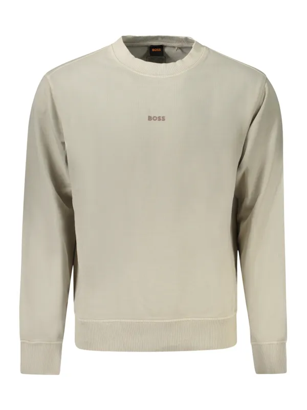 "Boss Sweatshirts im Sale | HUGO BOSS SWEATSHIRT OHNE REISSVERSCHLUSS HERREN BEIGE online kaufen"|Planet-Deluxe