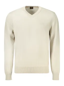 "Boss V-Ausschnitt Langarmshirt mit Logo-Stickerei"