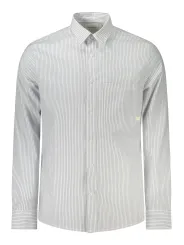Gestreiftes Hemd mit italienischem Kragen & 1-Knopf-Manschetten