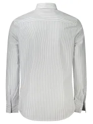 Gestreiftes Hemd mit italienischem Kragen & 1-Knopf-Manschetten