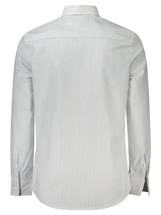Gestreiftes Hemd mit italienischem Kragen & 1-Knopf-Manschetten