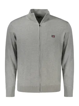 "Norwegen Pullover: Langarm, Reißverschluss & Sticklogo"