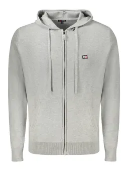 Langarm Kapuzen Cardigan mit Taschen & Stickerei-Logo