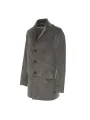 Grüner Cord Overcoat, Doppelreiher Mantel