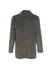Grünes Cord Blazer schlanker Schnitt
