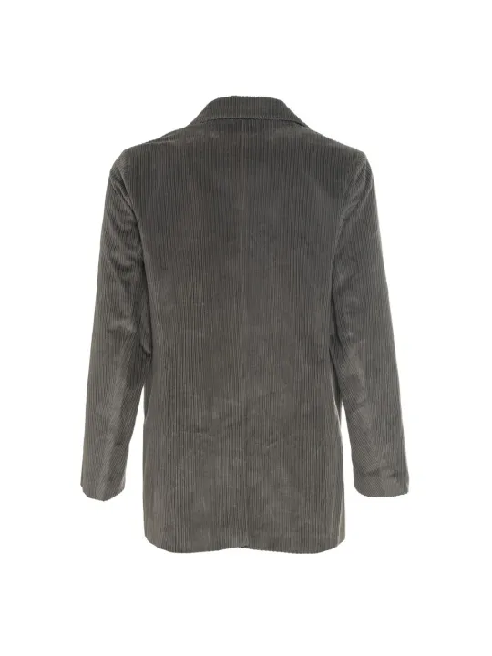 Grünes Cord Blazer schlanker Schnitt