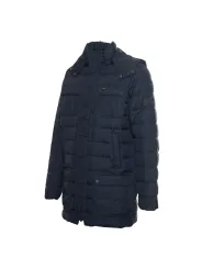 Marineblaue, gepolsterte Herrenjacke