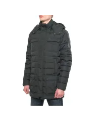 Grüne Herren Winterjacke mit Kapuze