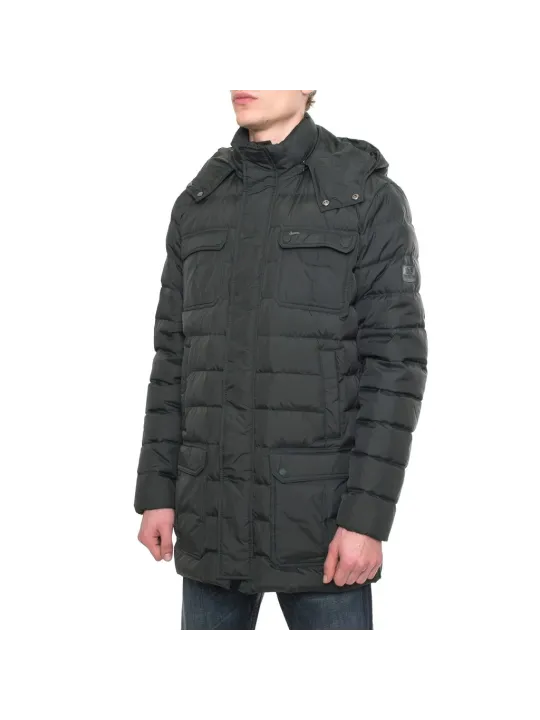 Grüne Herren Winterjacke mit Kapuze