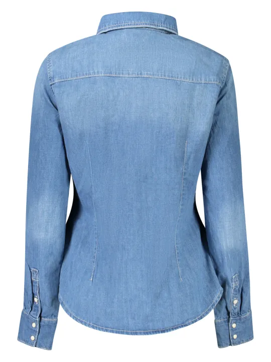"GUESS JEANS Startseite im Sale | GUESS JEANS LANGARMSHIRT DAMEN BLAU online kaufen"|Planet-Deluxe